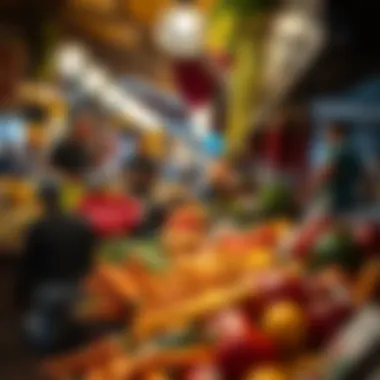 Local market showcasing fresh produce