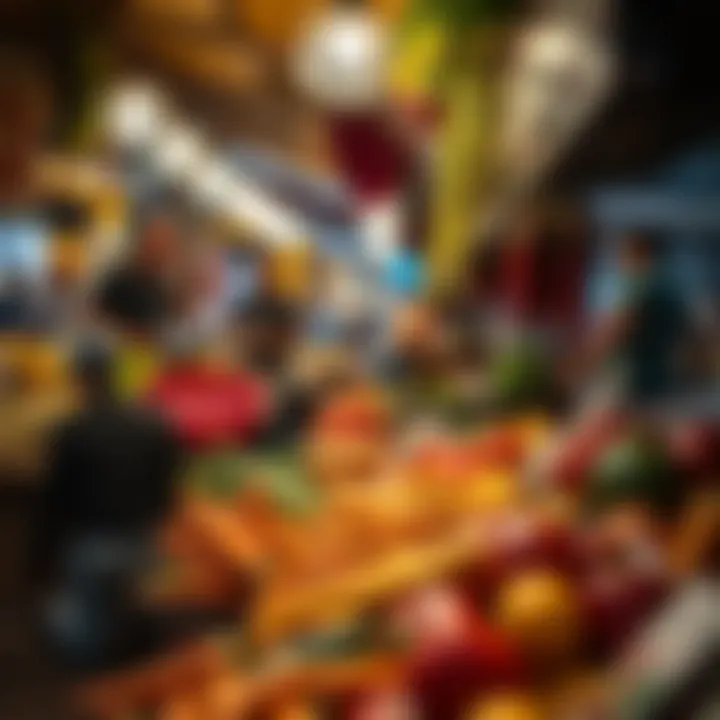 Local market showcasing fresh produce