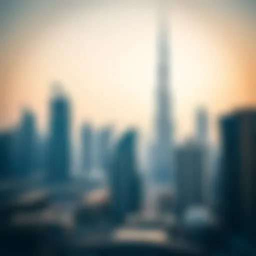 Skyline of Dubai showcasing modern architecture