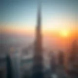 Aerial view of Burj Khalifa showcasing its architectural brilliance