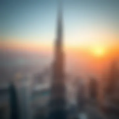 Aerial view of Burj Khalifa showcasing its architectural brilliance