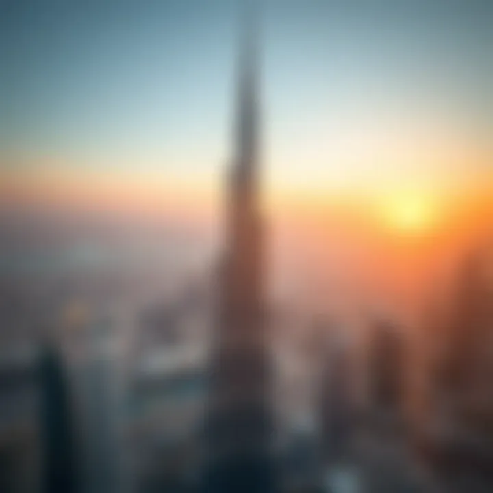 Aerial view of Burj Khalifa showcasing its architectural brilliance