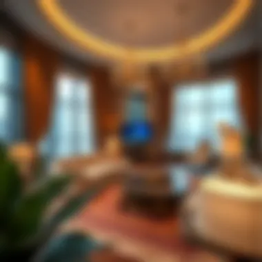 Interior view of luxury apartments in Burj Khalifa highlighting opulence