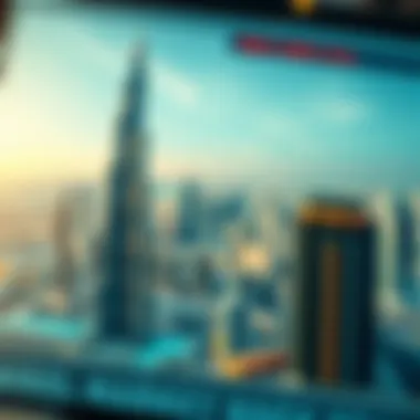 Real estate market analysis chart in Dubai focusing on Burj Khalifa vicinity