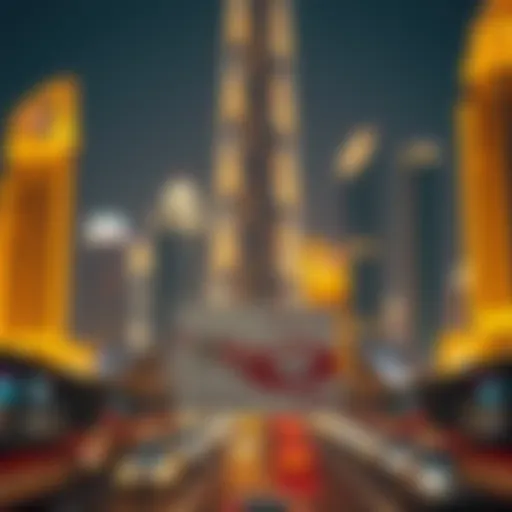 Hafilat card displayed against a vibrant Dubai skyline