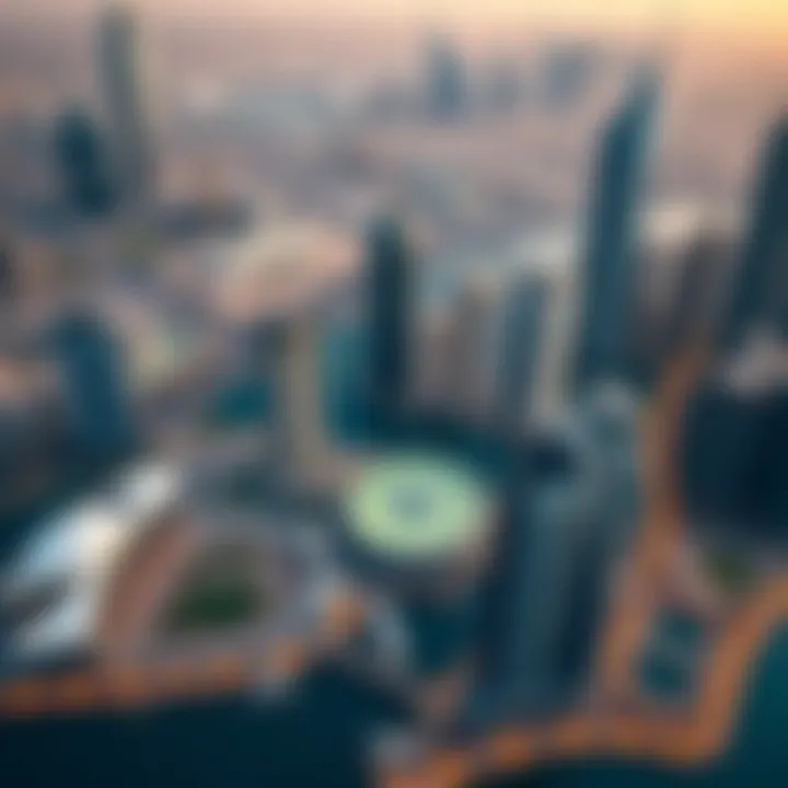 Aerial view of Dubai skyline highlighting Marina Diamond's strategic location