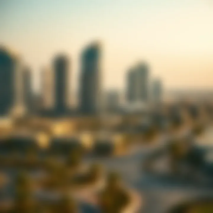 Urban Landscape with International City Phase 2 Urban landscape evolution with International City Phase 2 in focus