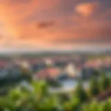 Majestic view of Victory Heights community showcasing lush landscapes and modern architecture