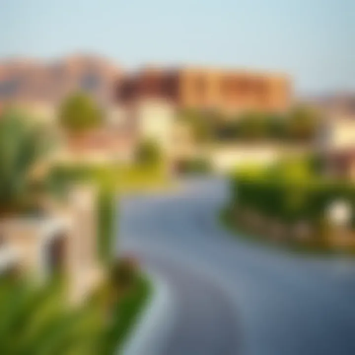 Scenic Al Warqa Neighborhood Scenic view of Al Warqa neighborhood with greenery