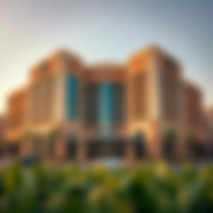 Exterior view of Voco Sheikh Zayed Road showcasing its architectural elegance