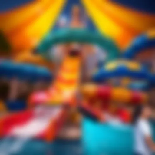 Aquatic attractions at Atlantis showcasing vibrant water slides